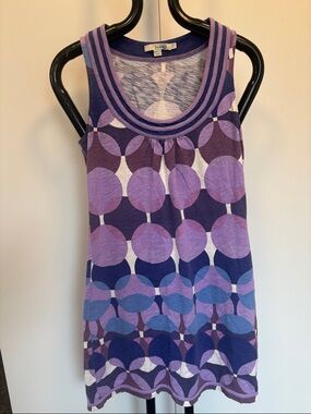 Boden 100% Cotton Multicolor Retro Geometric Circle Mod Print Sheath Dress 4R